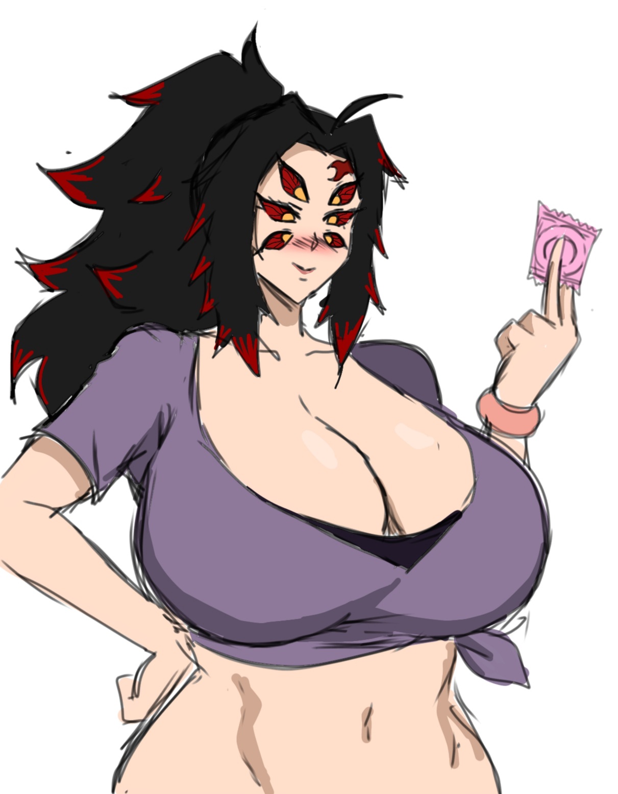 demon, demon girl, demon slayer, female, kimetsu no yaiba, kokushibo, michikatsu tsugikuni, momiji (artist), rule 63, tagme