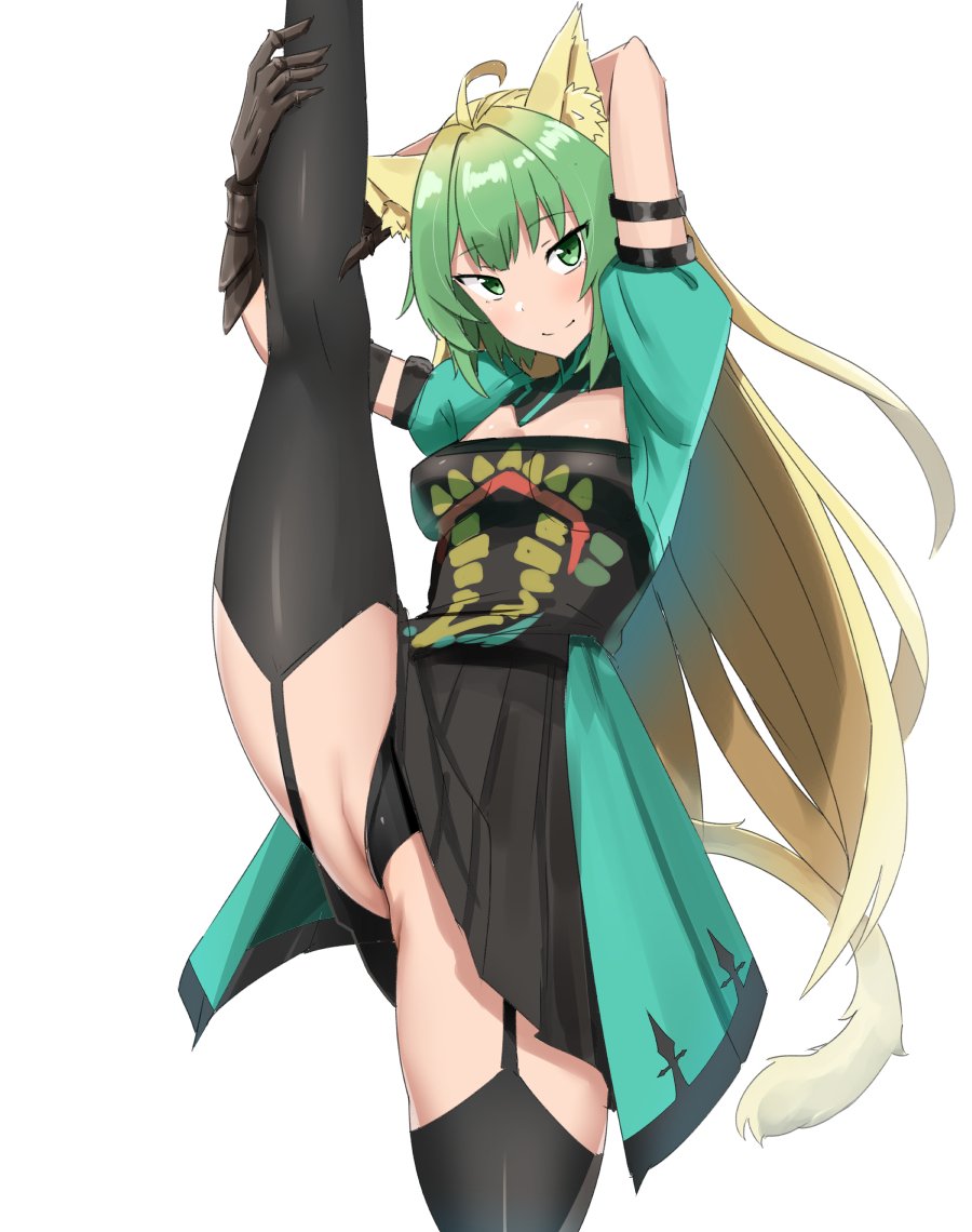 atalanta_(fate) fate/apocrypha fate/grand_order fate_(series) leg_up splits tagme thong vertical_splits yuzu_kiro