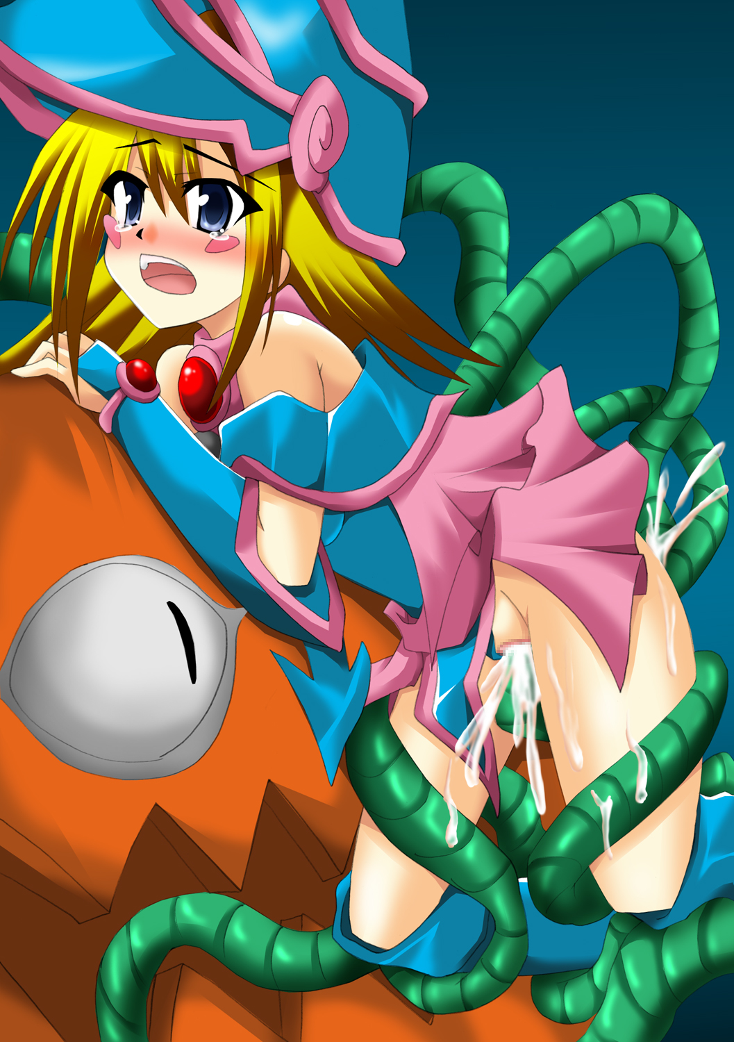 dark_magician_girl female human pumpking_the_king_of_ghosts tagme tentacle yu-gi-oh!