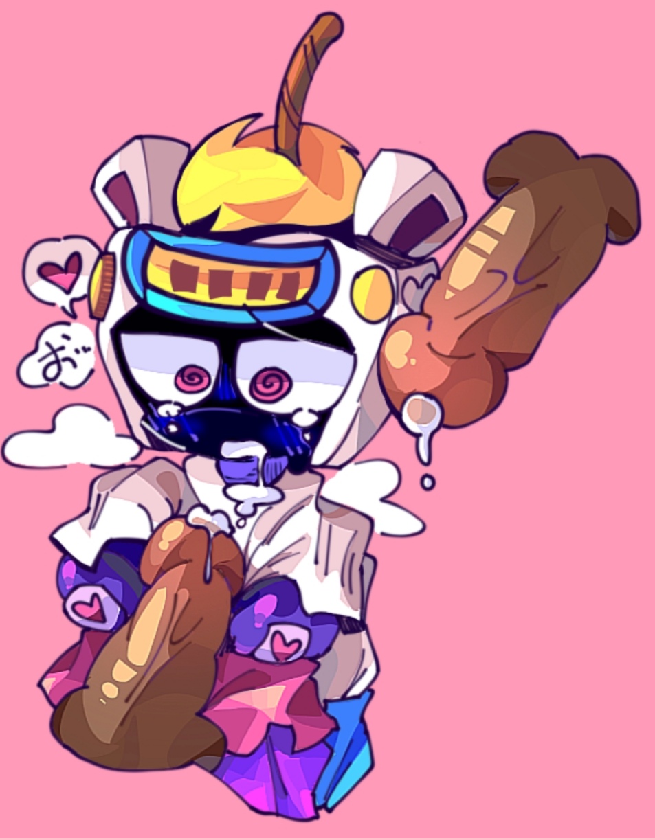 ash_(brawl_stars) brawl_stars breasts drooling heart_symbol papatea514 papatea514_(artist) pinata pinata_ash_(brawl_stars) precum string