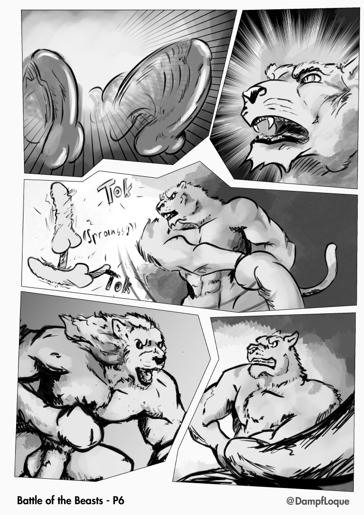 anthro anthro_only battle_beast comic dildo fight furry grimoire_of_zero invincible male male/male male_only mercenary monochrome sex_toy thokk thokk_(invincible)