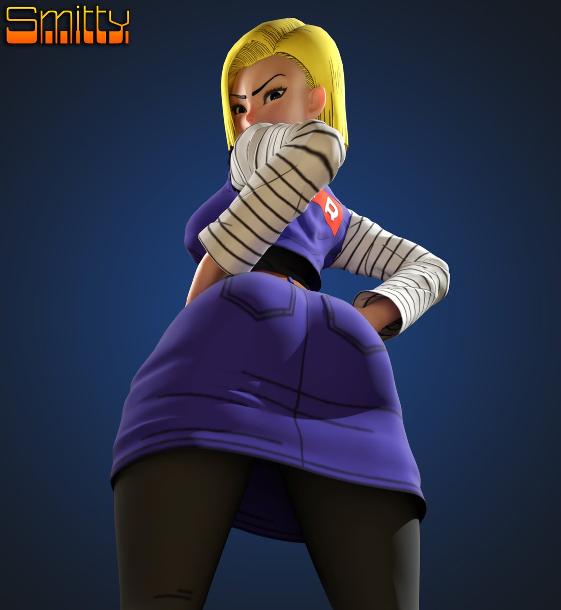 1girls, 3d, android, android 18, artist name, ass, athletic, athletic female, big ass, big breasts, big butt, bimbo, blonde hair, blue eyes, breasts, bursting breasts, busty, cleavage, curvy, dragon ball, dragon ball super, dragon ball z, eyebrows, eyelashes, eyes, female, fighter, fit, fit female, hair, hips, hourglass figure, huge ass, humanoid, large breasts, legs, light skin, light-skinned female, lips, mature, mature female, milf, short hair, shounen jump, smitty34, straight hair, thick, thick legs, thick lips, thick thighs, thighs, voluptuous, wide hips, wife, yellow hair