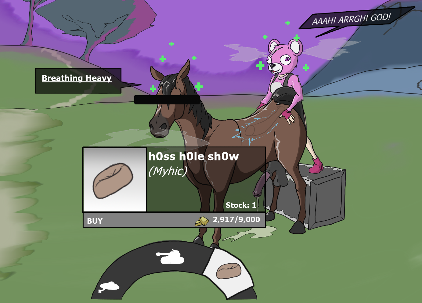 anal, anal sex, animal genitalia, animal penis, bookman v, cuddle team leader, duo, epic games, equid, equine, equine penis, female, feral, feral penetrated, fortnite, futa on horse, futanari, genitals, healing, herm, horse, human, human on feral, human penetrating, human penetrating feral, intersex, intersex/male, interspecies, male, mammal, mask, masked female, penetration, penis, sex, tank, vehicle, video games, zoophilia
