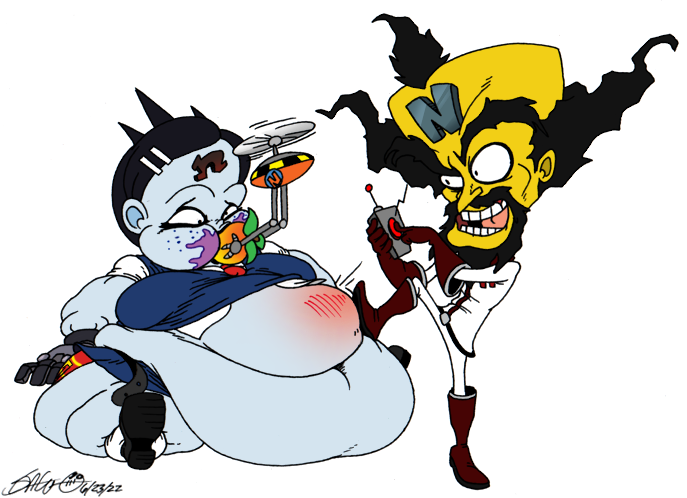 abuse crash_(series) eating fat force_feeding forced freckles machine neo_cortex nina_cortex school_uniform slap_mark thick wumpa_fruit xanderdwulfe