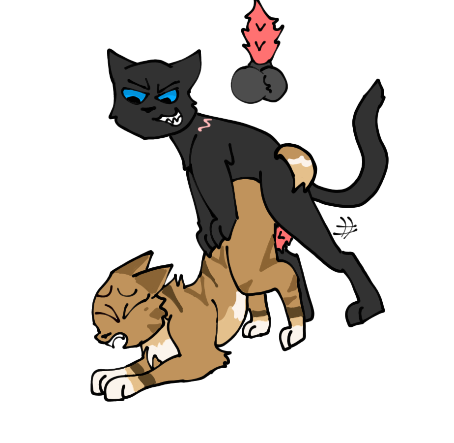 crowfeather_(warriors) feral feral_on_feral leafpool_(warriors) tagme