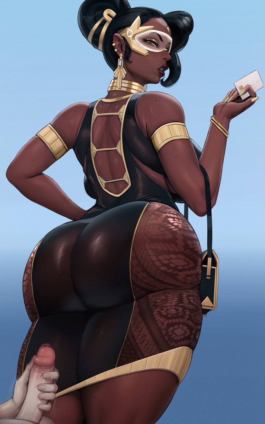 2d big_ass black_hair bubble_ass bubble_butt cock dark-skinned_female dark_skin dick female goon light-skinned_male light_skin masturbation nsfw overwatch overwatch_2 partial_male penis picturd simple_background symmetra textless textless_version