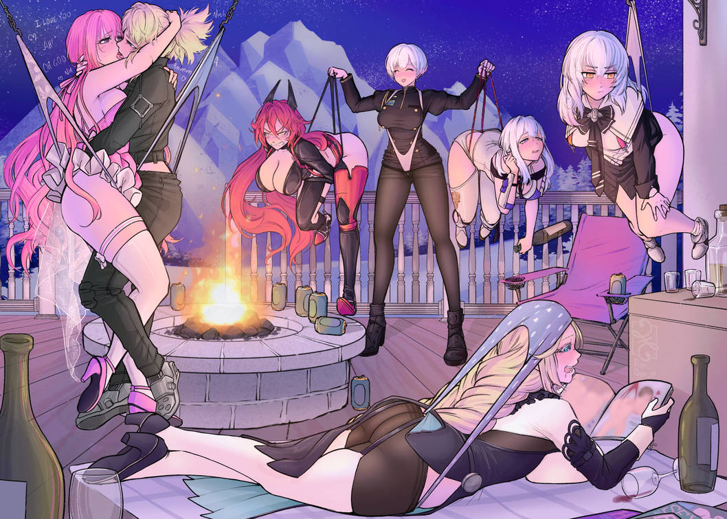 7girls atomic_wedgie blonde_female blonde_hair blonde_hair_female bully bullying dorothy_(nikke) female_only goddess_of_victory:_nikke hanging_wedgie kissing liliweiss making_out multiple_girls open_mouth panties pink_hair pinne_(nikke) print_panties rapunzel_(nikke) red_hood_(nikke) renderp3 scarlet_(nikke) shoulder_wedgie snow_white:_innocent_days_(nikke) snow_white_(nikke) thong thong_panties underwear wedgie white_hair yuri