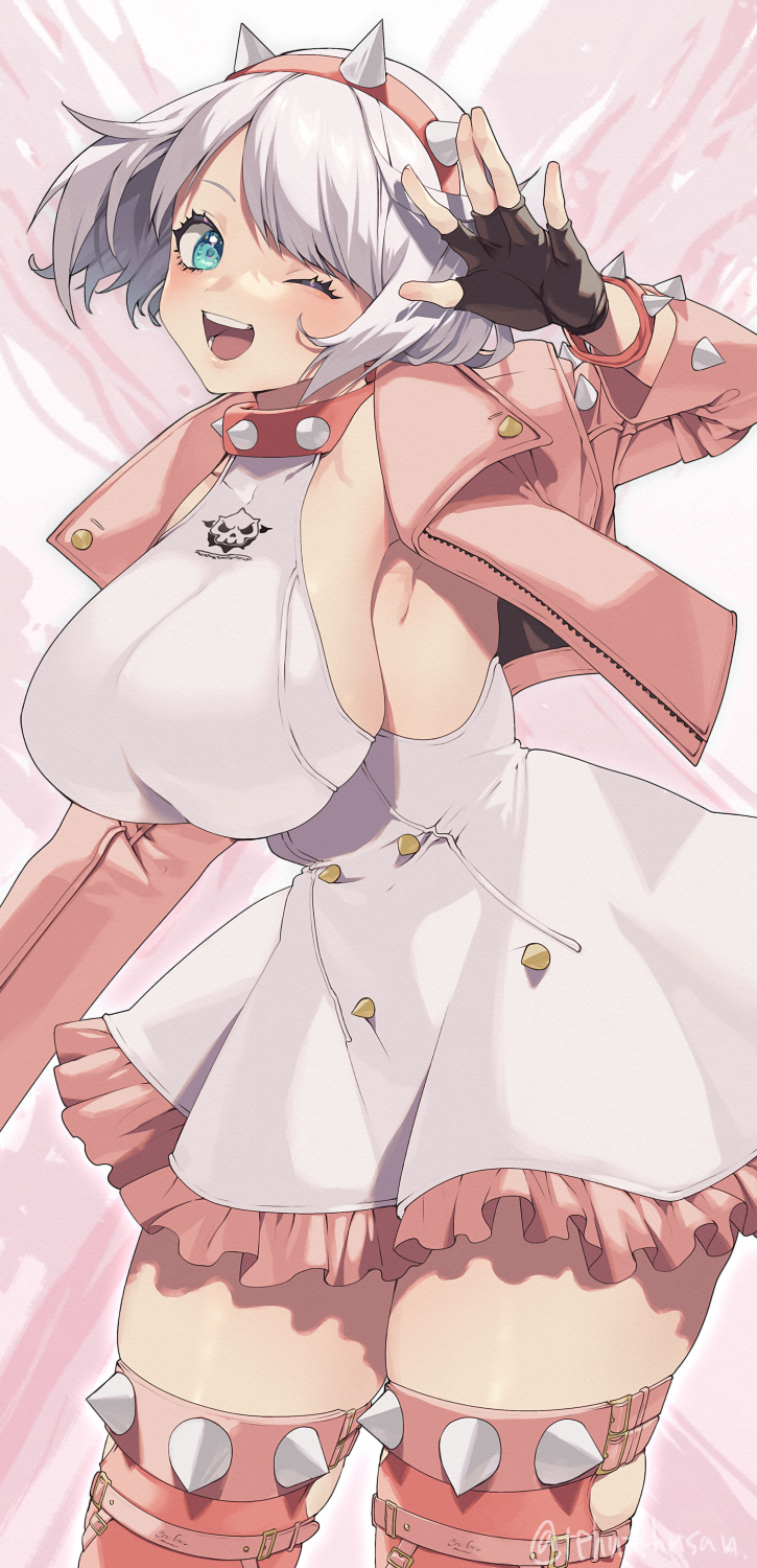 1girls big_breasts breasts breasts busty curvaceous curvy curvy_body curvy_female curvy_figure elphelt_valentine female guilty_gear guilty_gear_strive huge_breasts large_breasts tehutehusan thick_thighs thighs voluptuous