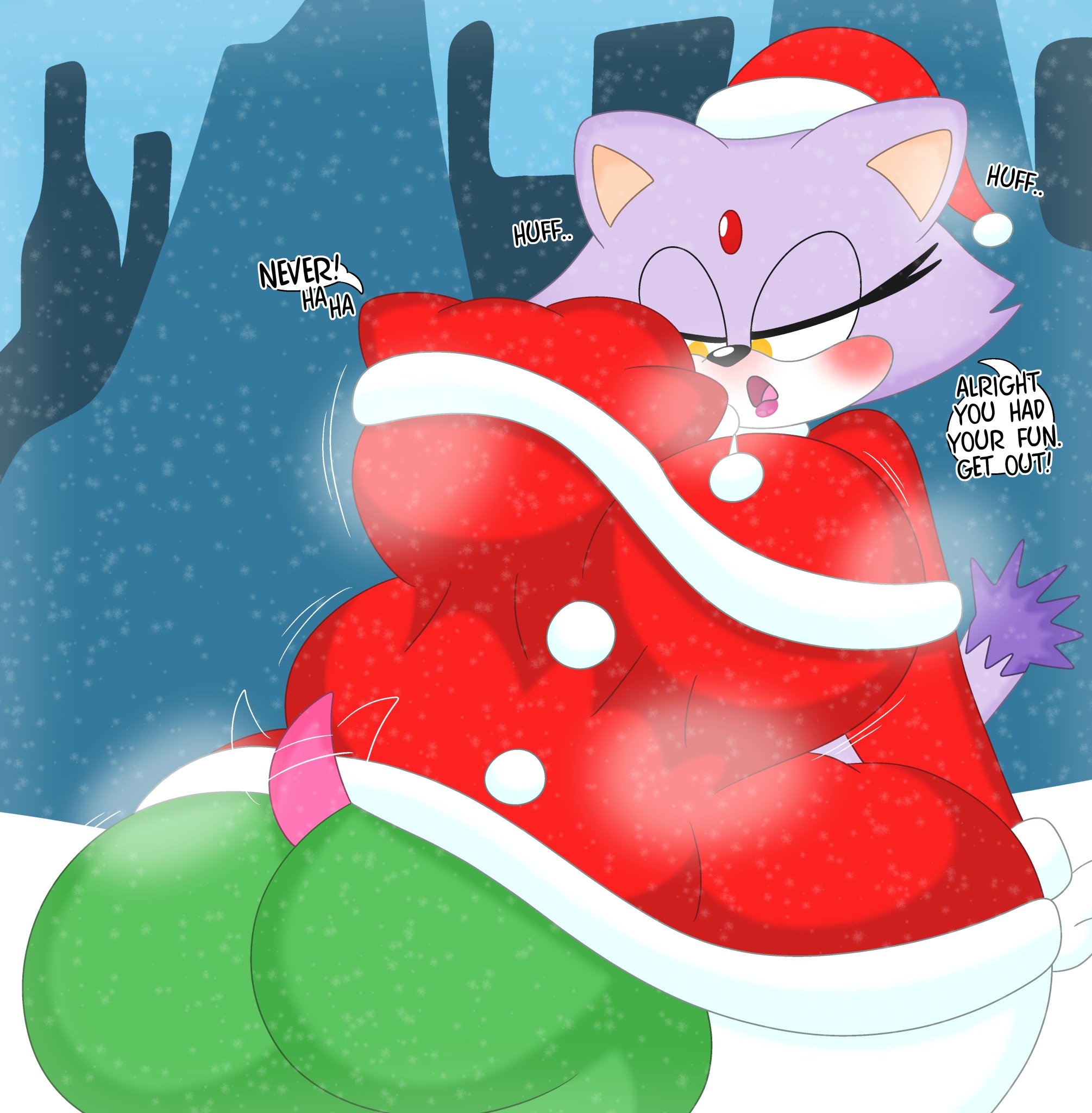 2girls, 3barts, amy rose, anthro, ass, big ass, big butt, blaze the cat, bubble ass, english text, female, female only, huge ass, huge butt, multiple females, multiple girls, sega, sonic (series), sonic the hedgehog (series), thick ass