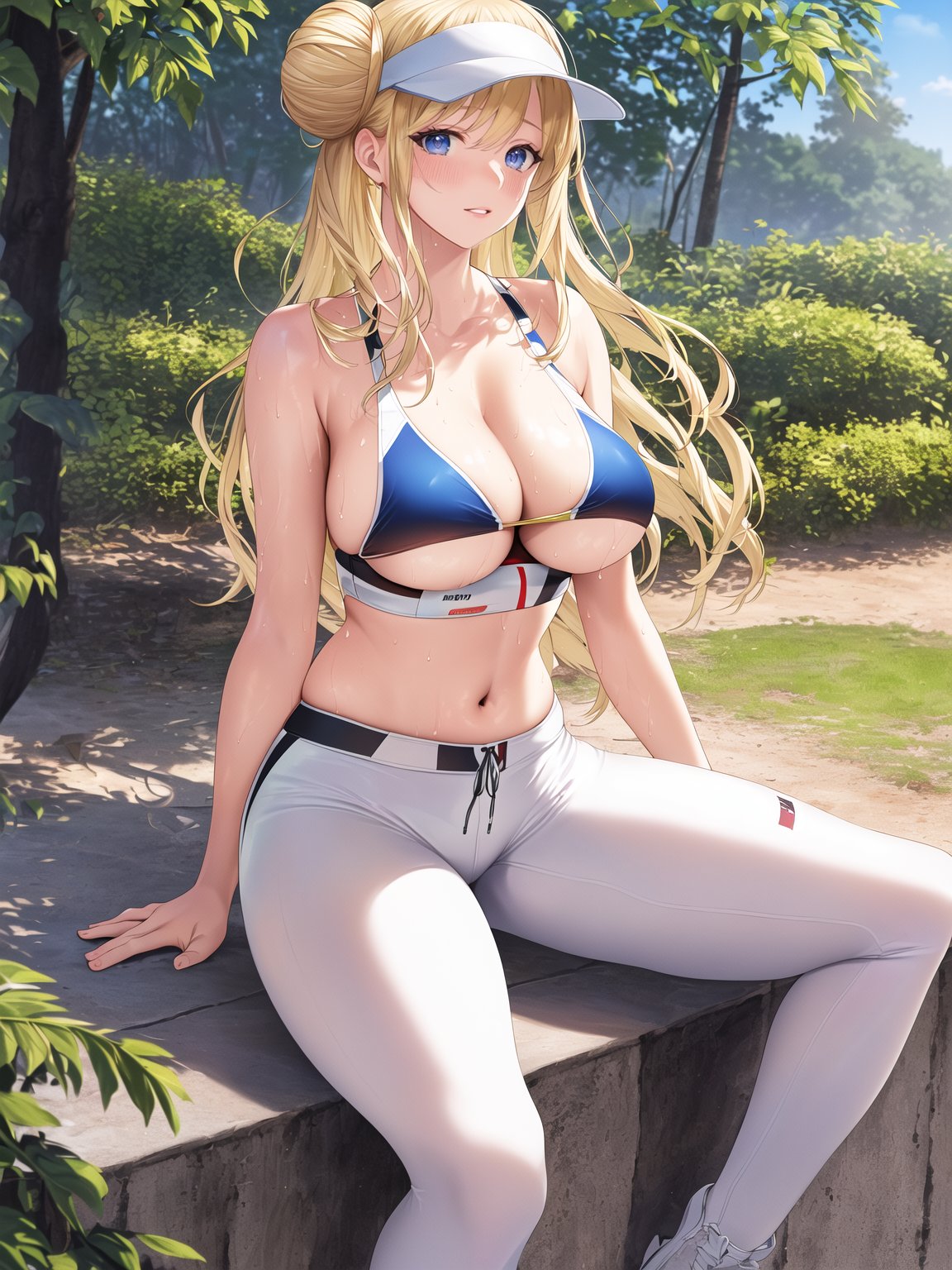 1girls, ai generated, big breasts, blonde hair, breasts, bulging breasts, curvaceous, curvy body, female, female focus, female only, hi res, high resolution, long hair, looking at viewer, nai diffusion, original, solo, stable diffusion, voluptuous female