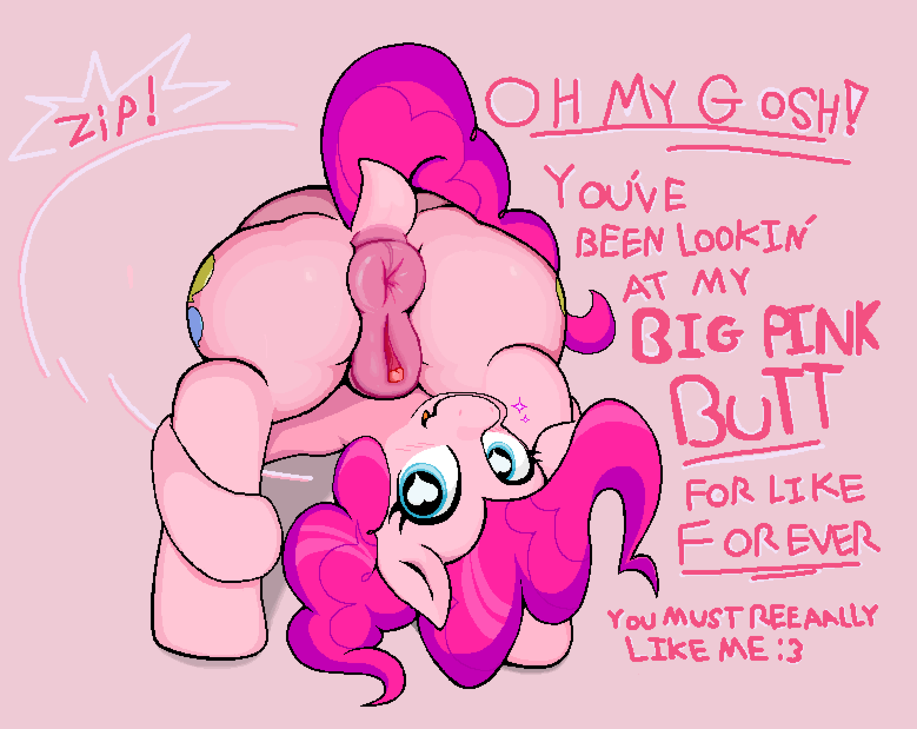 <3_eyes absurd_res animal_genitalia animal_pussy anus ass bent_over colored cutie_mark dialogue djsleepyhooves docked_tail equid equine equine_anus equine_genitalia equine_pussy female feral friendship_is_magic genitals hasbro head_between_legs heart hi_res hooves horse mammal my_little_pony pinkie_pie_(mlp) pony presenting presenting_anus presenting_hindquarters puffy_anus pussy shaded short_tail solo tail text