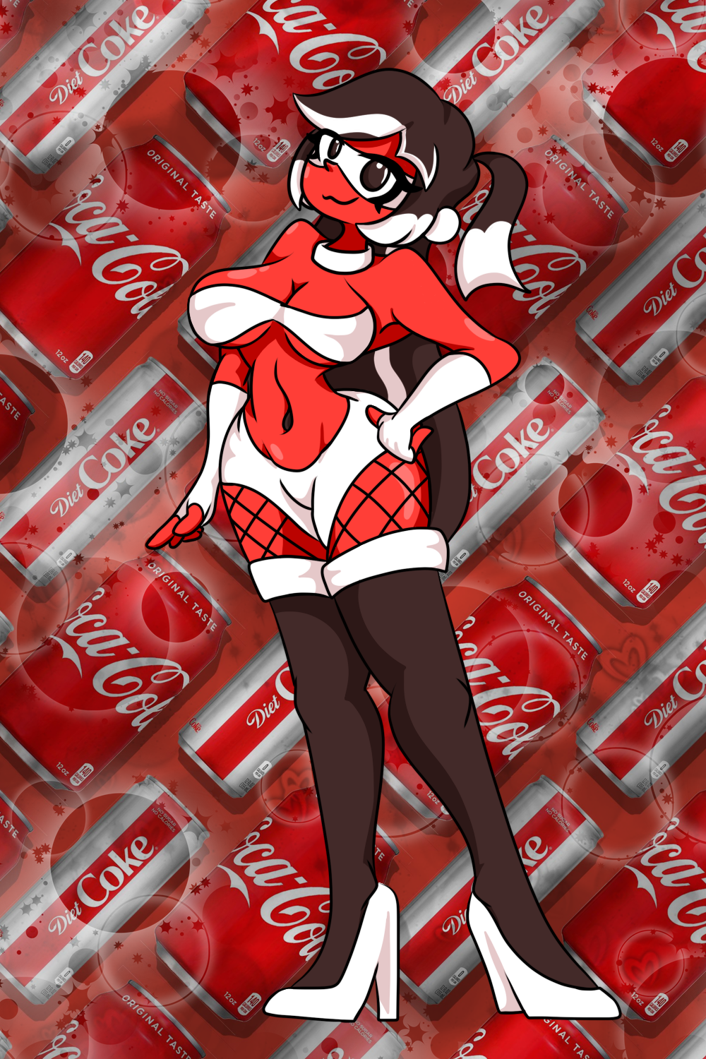 belly_button big_breasts big_hair boobs bra breasts brown_eyes brown_hair coca-cola coke-chan female female_only fingerless_gloves giant_breasts high_heels lingerie long_gloves long_hair massive_breasts no_underwear pepsi_addict ponytail_female pussy pussy_visible_through_clothes pussy_visible_through_clothing red_body red_skin rule_63 thick thick_ass thick_hips thick_legs thick_thighs thigh_highs thighhighs thighs vagina vagina_visible_through_clothing white_bra white_collar white_gloves white_hair white_lingerie