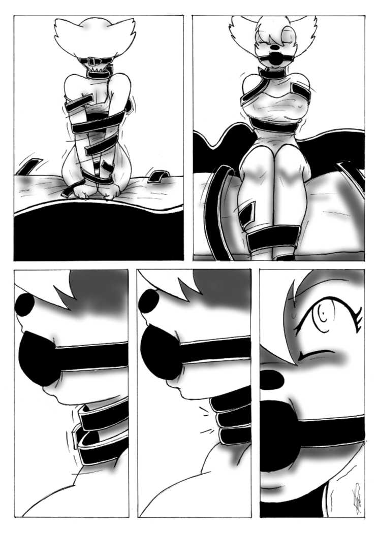 animate_inanimate asphyxiation ball_gag black_and_white choking comic comic_page gag gagged latex latex_hood living_clothes living_latex no_text peg_pete roxanne_(goof_troop) tagme