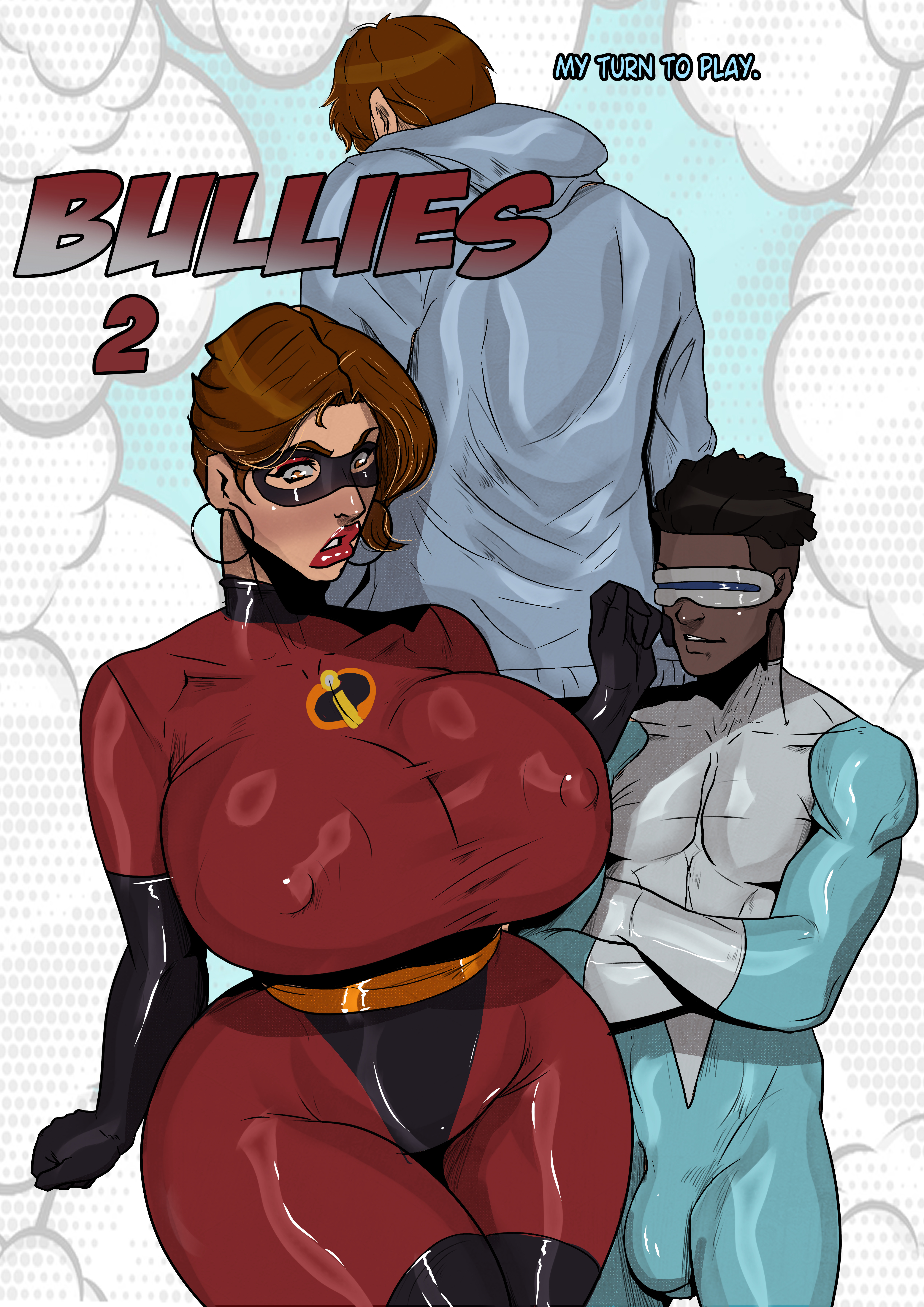 1girls, 2boys, big ass, big thighs, breasts, curvaceous, curvy, curvy figure, dark-skinned male, digital media (artwork), disney, elastigirl, female, helen parr, hero, heroine, hips, hourglass figure, huge ass, huge thighs, large ass, large thighs, lasgaclaven, latex, legs, light skin, light-skinned female, male, mature, mature female, milf, mother, pixar, pixar mom, slim waist, superhero, superheroine, the incredibles, thick, thick hips, thick legs, thick thighs, thighs, voluptuous, waist, wide hips, wide thighs