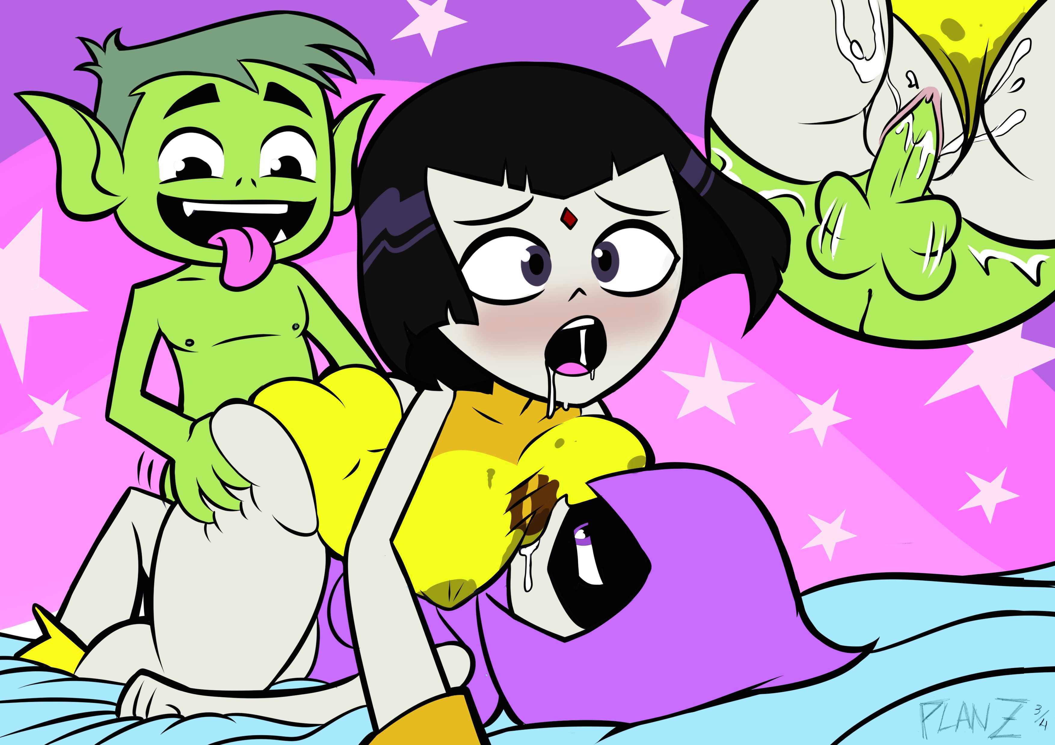 1boy, 2girls, ahe gao, ass, beast boy, big ass, big breasts, blush, breasts, cartoon network, couple, dc, dc comics, doggy style, drooling, erect nipples, female, female ejaculation, garfield logan, grabbing another's ass, lady legasus, male, multiple females, multiple girls, nipples, penis, planz34, pussy, rachel roth, raven (dc), raven's emotions, sex, sex from behind, straight, tagme, teen titans, teen titans go, thick thighs, uncensored, vaginal penetration