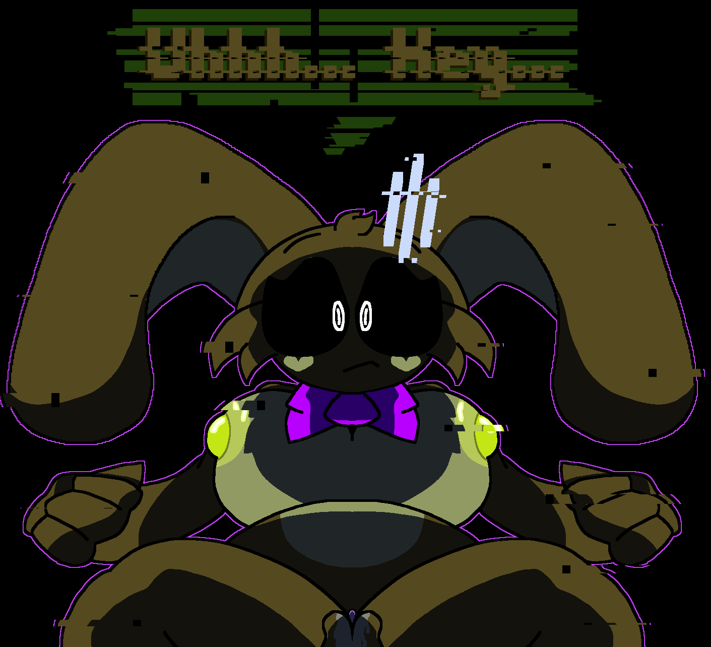 bunny_ears bunny_girl chaoticdream female female_focus female_only five_nights_at_freddy's furry glitch glitchtrap pixel_art solo tagme