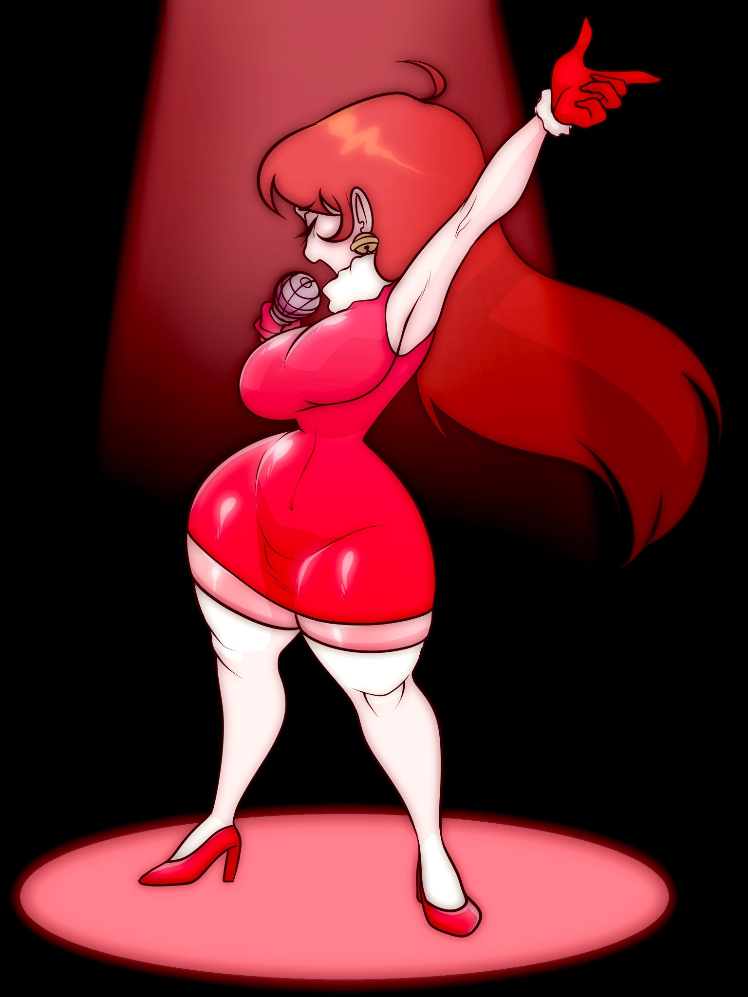 1girls, 2022, 5hitzzzu, boombita, breasts, christmas girlfriend (friday night funkin), christmas outfit, female, female only, friday night funkin, funcu, funculicious, girlfriend (friday night funkin), long hair, meatcuteshii, pinkbobatoo, red dress, skiddioop, stereodaddy, thighs