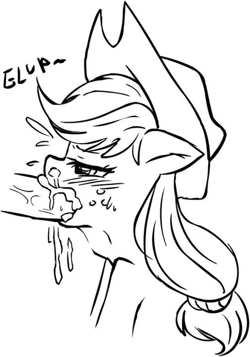 2014 applejack_(mlp) black_and_white bodily_fluids clothing cowboy_hat cum cum_drip cum_from_nose cum_in_mouth cum_in_nose cum_inside digital_drawing_(artwork) digital_media_(artwork) disembodied_penis dripping earth_pony equid equine eyebrows eyelashes fellatio female feral friendship_is_magic g-blue16 genital_fluids genitals hair half-closed_eyes hasbro hat headgear headwear horse male male/female mammal monochrome my_little_pony narrowed_eyes oral penile penis penis_in_mouth pony sex simple_background solo solo_focus