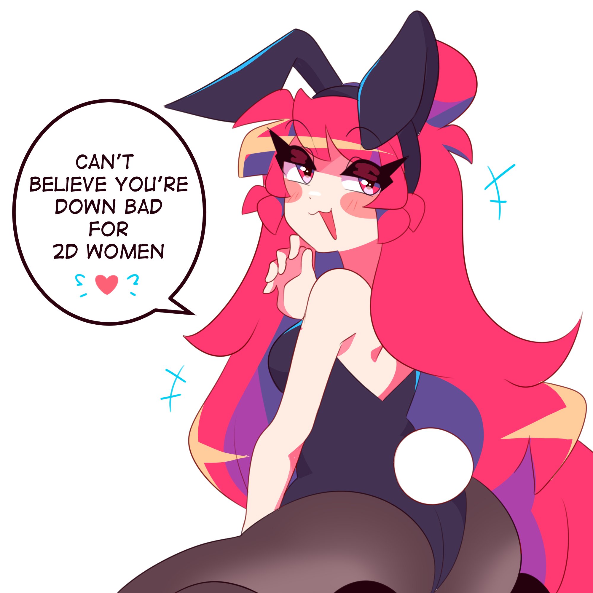 :3, ass, bunny ears, bunny tail, bunnysuit, fake animal ears, female, lee (secretnarcissist), leotard, pantyhose, secretnarcissist, smug face, thick ass, thick thighs