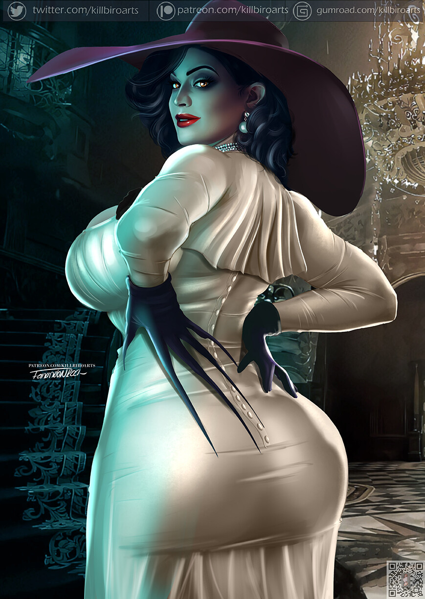 1girls, alcina dimitrescu, ass, big ass, big breasts, bottom heavy, breasts, busty, capcom, curvaceous, curvy, curvy figure, dark hair, eyeshadow, female, female only, giantess, gigantic breasts, hourglass figure, huge breasts, killbiro, large ass, large breasts, large female, light skin, light-skinned female, lips, mature, mature female, milf, mini giantess, mutant, no bra, nude, nude female, pale skin, pale-skinned female, resident evil, resident evil 8: village, solo, tall female, thick, thick legs, thick thighs, thighs, top heavy, upper body, vampire, villainess, voluptuous, white body, white skin, wide hips