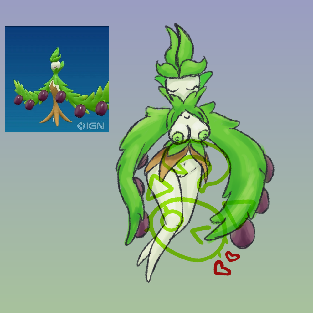 anthro arboliva cute elegant gynomorph naked oliva_(pokemon) onyawcrystal plant_girl pokémon_(species) pokemon