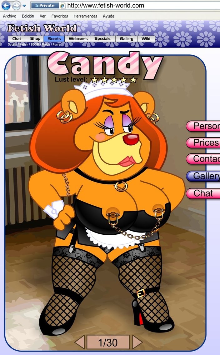 adventures_of_the_gummi_bears anthro breasts clothing disney female female_only fishnets front_view grammi_gummi high_heels nipples sandybelldf shortstack smile solo standing tagme toony