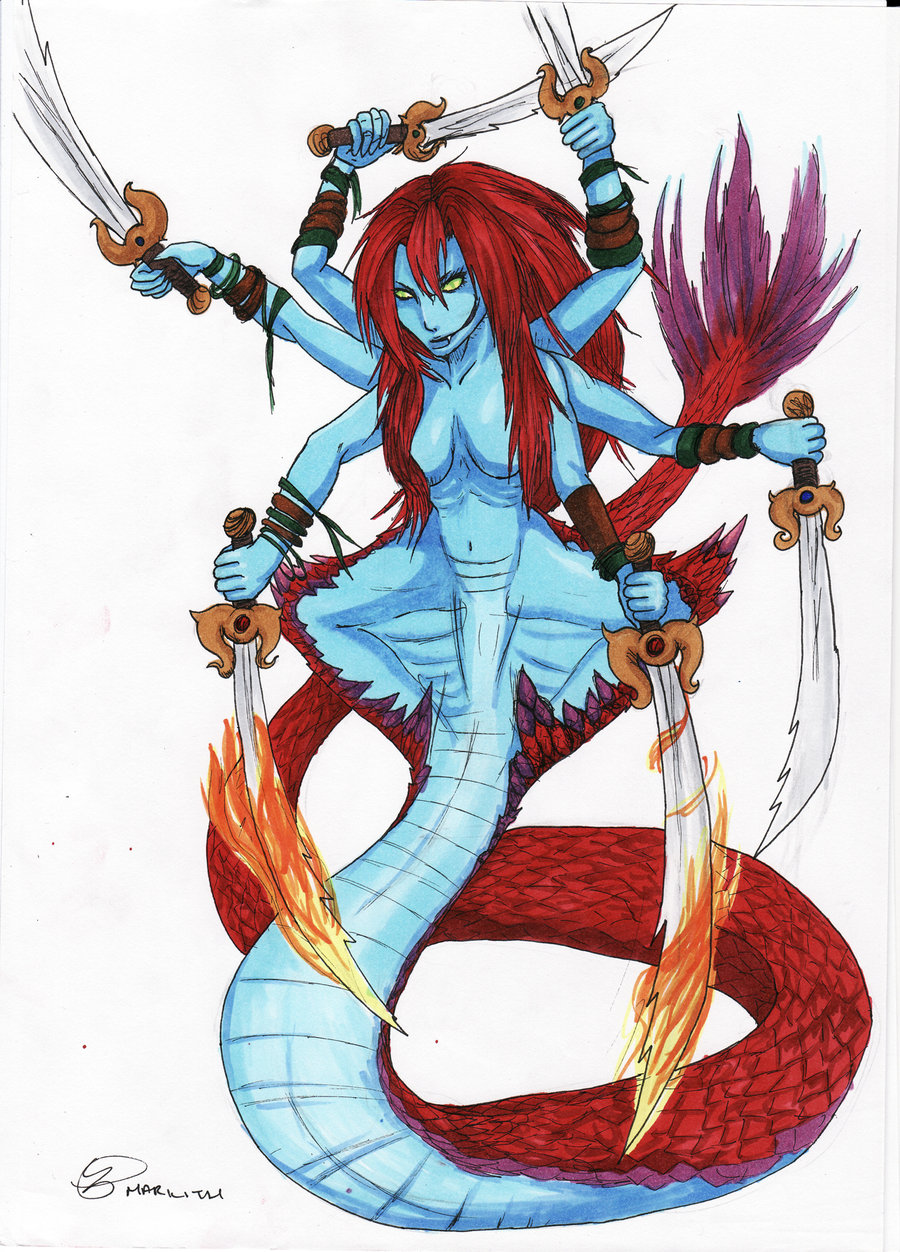 final_fantasy final_fantasy_ix marilith multi_arm multi_limb naga tagme