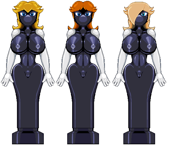 3girls anthro bullet_bill female female_only mario_(series) multiple_females multiple_girls nintendo princess_daisy princess_peach princess_rosalina transparent_background unnoticeableperson what