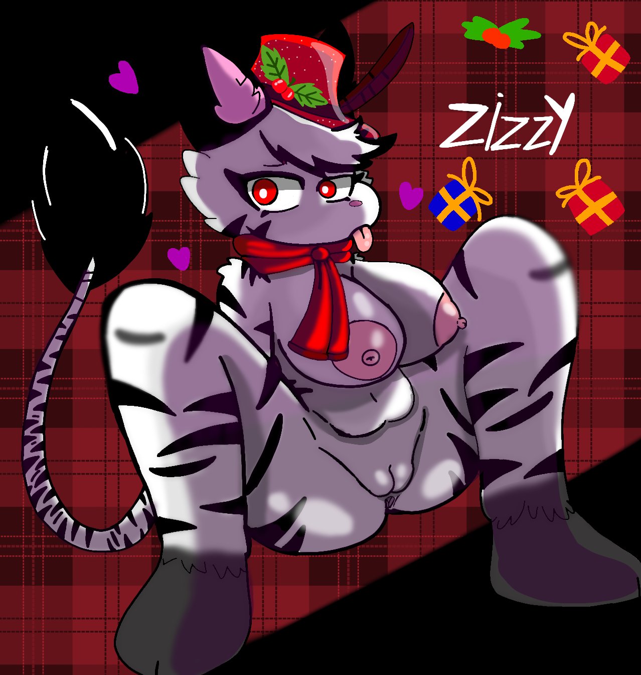 1girls big_breasts breasts breasts_out female female_focus female_only naked naked_female nude nude_female piggy_(game) pussy roblox roblox_game scarf woflgame zebra zizzy_(piggy)