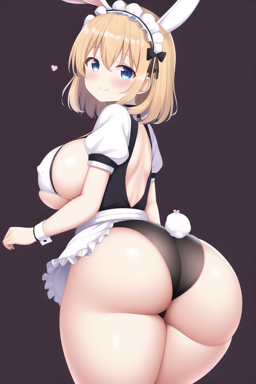 1girls aged_up ai_generated apron ass backboob big_breasts blonde_hair blue_eyes bow breasts bubble_butt child_bearing_hips curvaceous curvy curvy_female curvy_figure fake_animal_ears floppy_ears gochuumon_wa_usagi_desu_ka? hairband heart huge_ass is_the_order_a_rabbit? kirima_sharo large_breasts light-skinned_female lolita_hairband looking_at_viewer looking_back maid maid_uniform medium_hair nai_diffusion panties portrait presenting_hindquarters puffy_short_sleeves rabbit_ears sideboob smile stable_diffusion thick_thighs underwear upskirt voluptuous waitress wide_hips wrist_cuffs