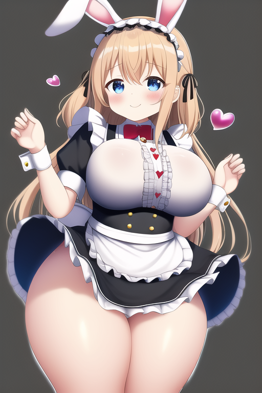 1girls aged_up ai_generated apron big_breasts blonde_hair blue_eyes bow breasts child_bearing_hips curvaceous curvy curvy_female curvy_figure fake_animal_ears floppy_ears frilled_apron frilled_dress frilled_skirt frills gochuumon_wa_usagi_desu_ka? hairband heart is_the_order_a_rabbit? kirima_sharo large_breasts light-skinned_female lolita_hairband maid maid_uniform medium_hair nai_diffusion portrait puffy_short_sleeves rabbit_ears stable_diffusion thick_thighs upskirt waitress wide_hips wrist_cuffs