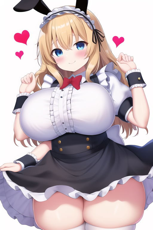 1girls aged_up ai_generated alternate_hairstyle apron big_breasts blonde_hair blue_eyes bow breasts child_bearing_hips curvaceous curvy curvy_female curvy_figure fake_animal_ears floppy_ears frilled_apron frilled_dress frilled_skirt frills gochuumon_wa_usagi_desu_ka? hairband heart huge_thighs is_the_order_a_rabbit? kirima_sharo large_breasts light-skinned_female lolita_hairband maid maid_uniform medium_hair nai_diffusion portrait puffy_short_sleeves rabbit_ears stable_diffusion thick_thighs upskirt waitress wide_hips wrist_cuffs