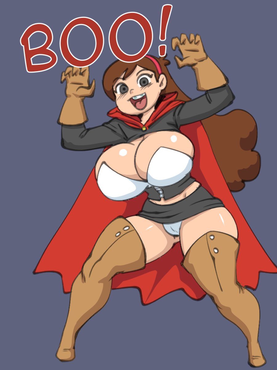 ! 1female 1girl 1girls alternate_version_available big_breasts boo boots breasts child_bearing_hips cleavage cute_face darkeros13 disney female female_focus female_only gravity_falls hairband halloween halloween_costume hourglass_figure long_hair mabel_pines panties pink_hairband simple_background solo solo_female solo_focus spread_legs standing tagme thedarkeros thick_thighs visible_panties white_panties