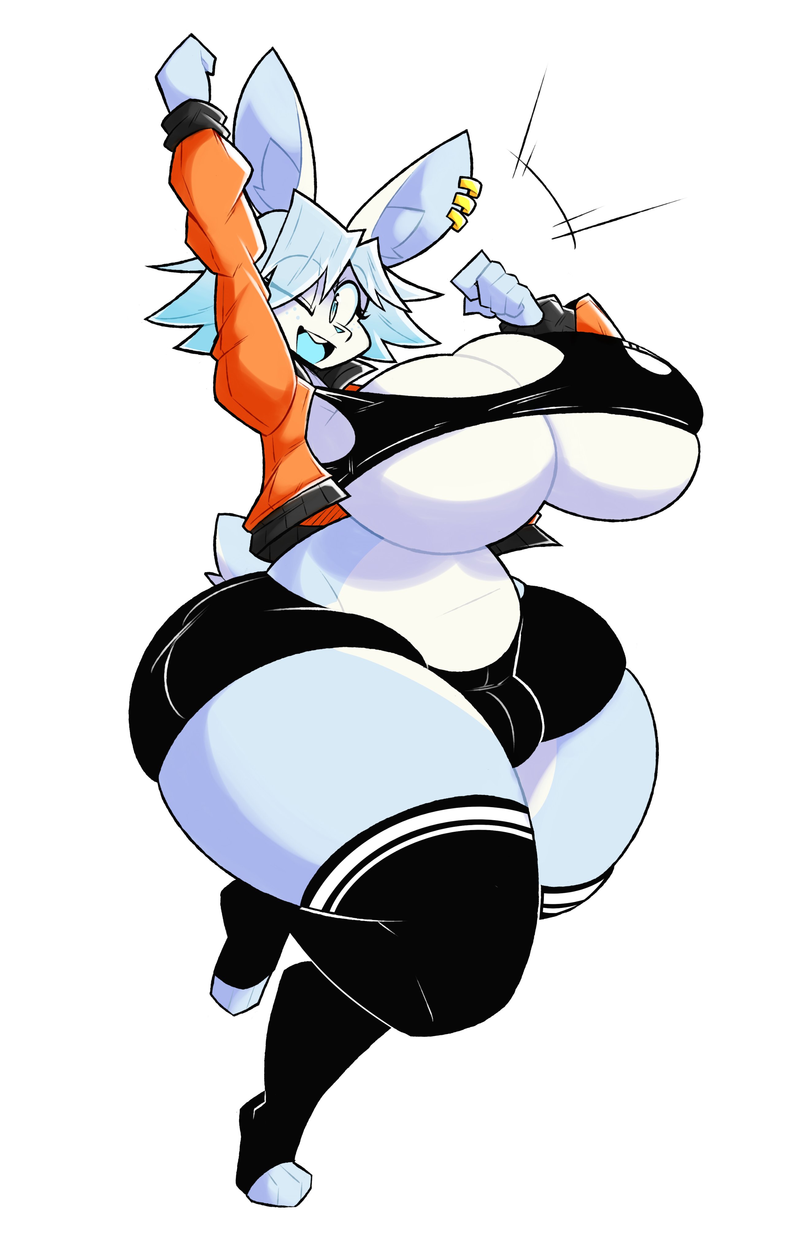 1boy, big breasts, breasts, bulge, busty male, male, male with breasts, nonarycubed, tagme, thick thighs, tristan (bluebunboi), wide hips