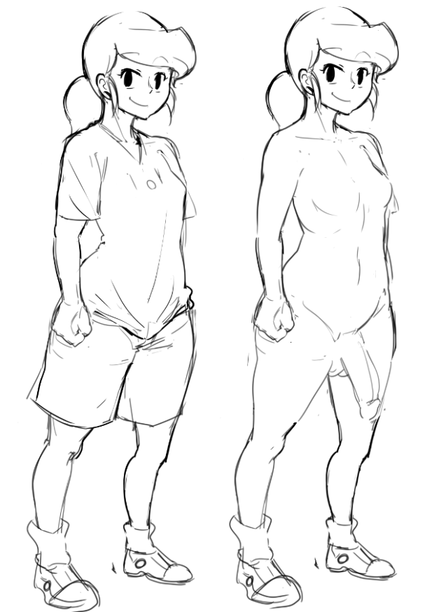 1futa artist_request big_penis clothed clothing flaccid full_body fully_clothed futa_only futanari gynomorph human monochrome nude nude_futanari oc penis reference_sheet shemale shoes sketch solo source_request standing steff_(s0s2)