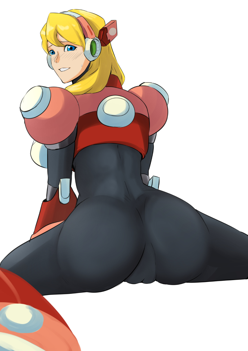 1girls alia android ass back blonde_hair bodysuit cameltoe clothed mega_man mega_man_x mega_man_x_dive puffy_pussy robot_girl solo_female tagme tight_clothing tk