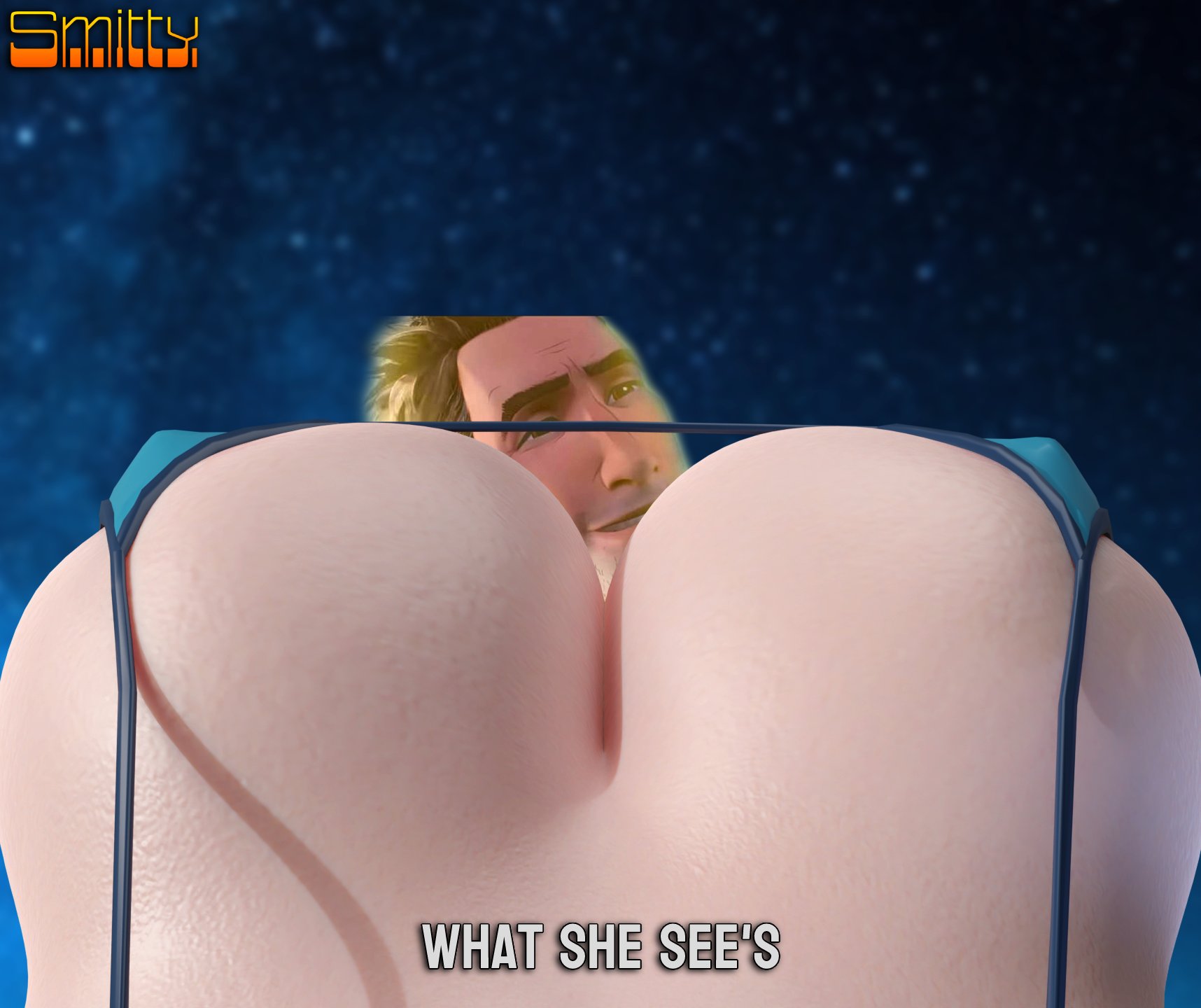 1boy, 1girls, 3d, artist name, asian, asian female, big breasts, blizzard entertainment, bottom heavy, breasts, busty, cleavage, eyebrows, eyelashes, eyes, female, female focus, hair, hips, hourglass figure, huge breasts, human, large breasts, legs, light skin, light-skinned female, lips, male, male/female, marvel, marvel comics, mature, mature female, mei (overwatch), mei ling zhou, mei-ling zhou, overwatch, peter b parker, peter parker, smitty34, spider-man, spider-man (series), spider-man: into the spider-verse, straight, thick, thick legs, thick thighs, thighs, top heavy, upper body, voluptuous, waist, watermark, wide hips