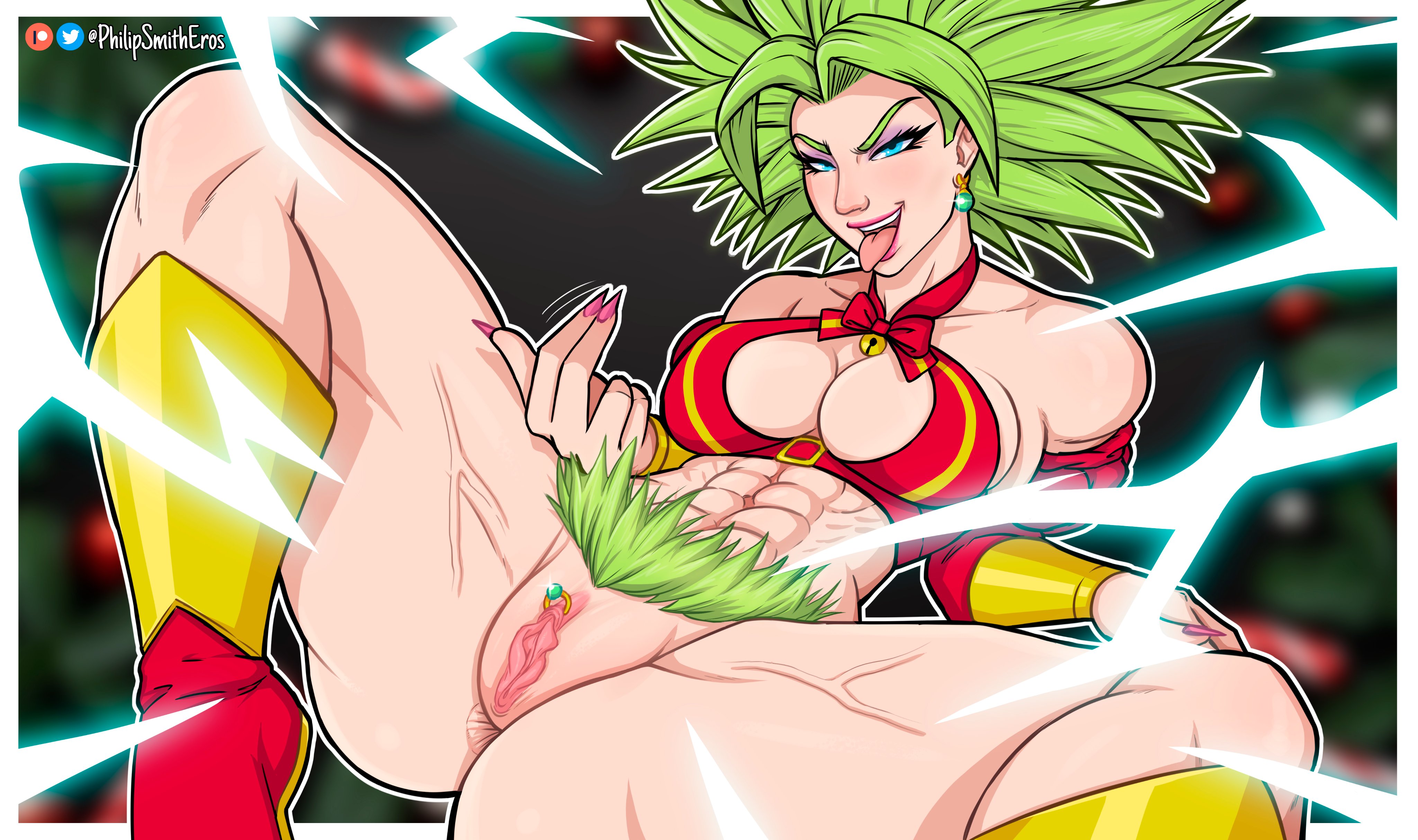 1girls, 2022, dragon ball, dragon ball super, female, female only, female pubic hair, hairy pussy, kefla, legendary super saiyan, philipsmitheros, pussy, solo, solo female, super saiyan, super saiyan 2