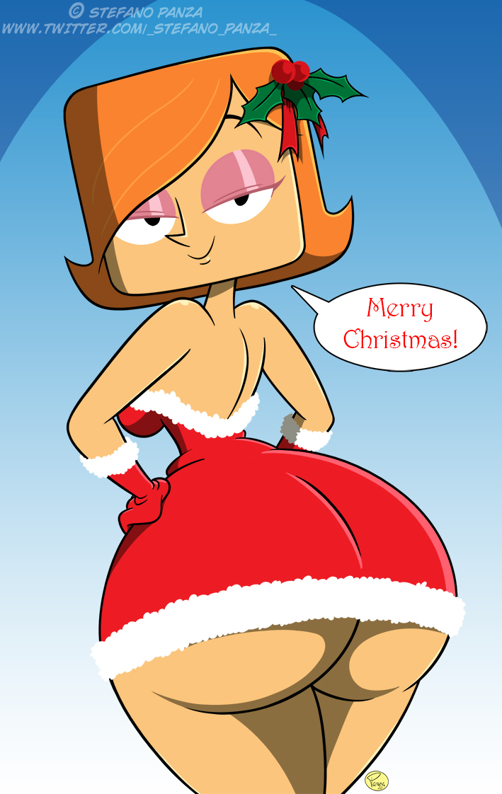 1girls ass back_view bedroom_eyes big_ass big_butt bubble_ass bubble_butt debbie_turnbull dress fat_ass fat_butt female female_only huge_ass huge_butt ilpanza large_butt looking_back milf orange_hair red_hair robotboy santa_costume seductive seductive_eyes seductive_female seductive_look seductive_pose seductive_smile smile thick_ass thick_thighs