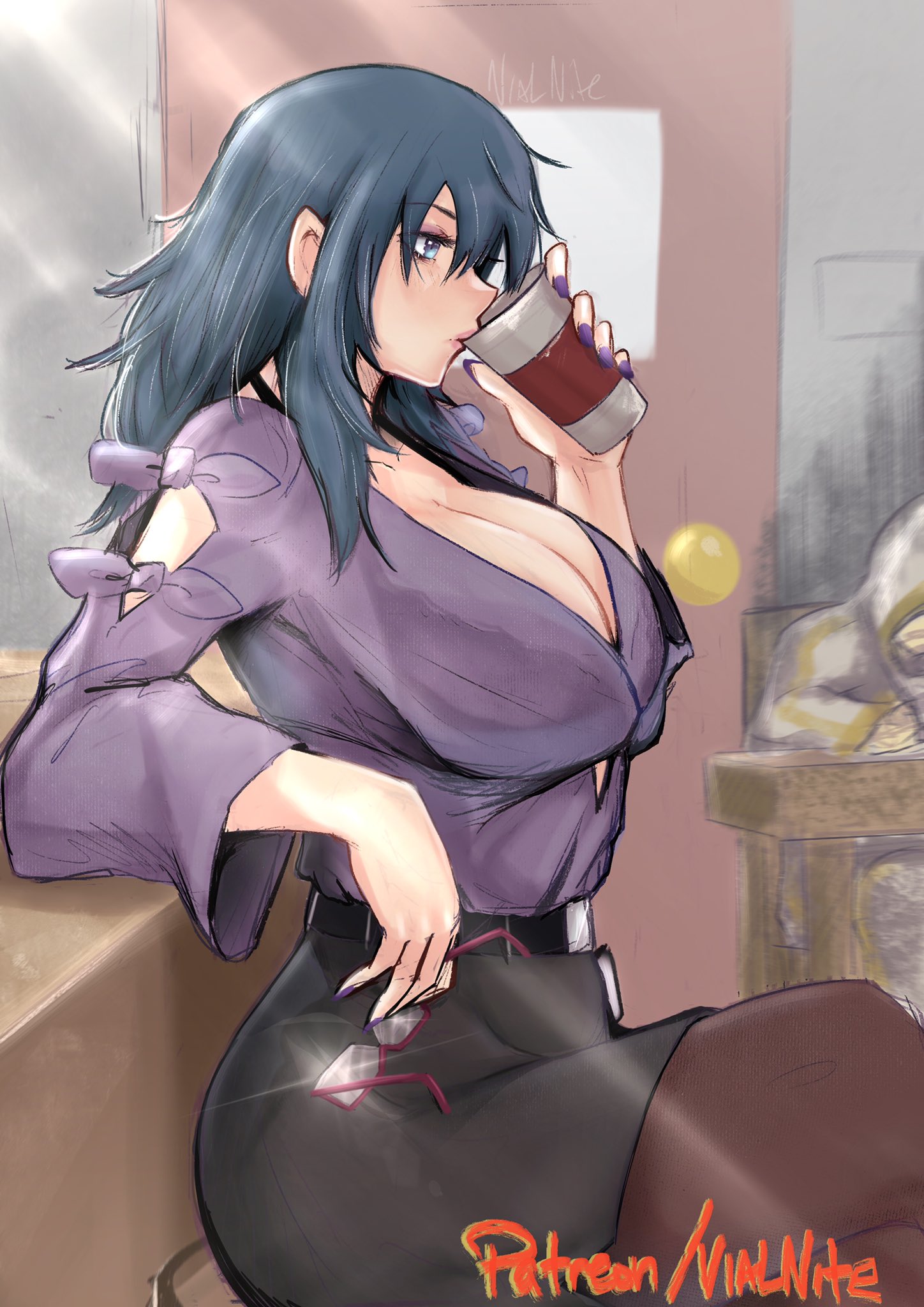 1girls, breasts, byleth (fire emblem), byleth (fire emblem) (female), female, fire emblem, fire emblem: three houses, kiran (fire emblem), large breasts, nintendo, teacher, teacher and student, vialnite