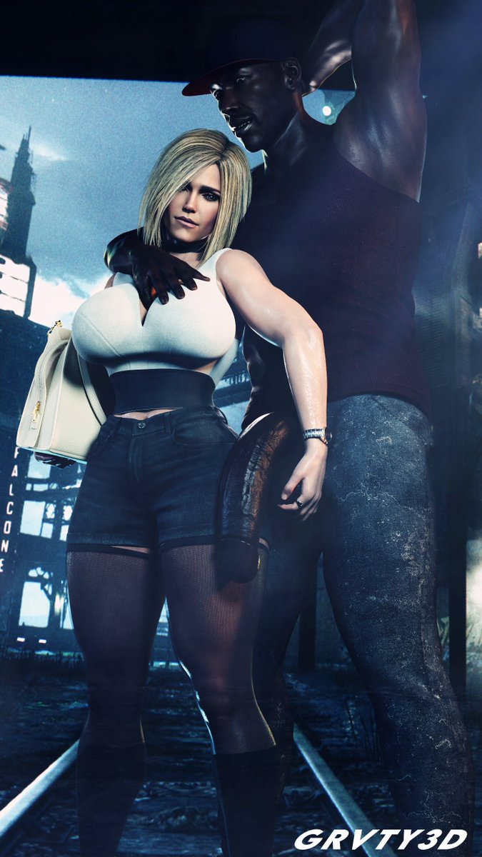 1boy, 1girls, 3d, ass, big breasts, blender, blonde hair, blue eyes, breasts, curvy, dark skin, dark-skinned male, dc, dc comics, enjoying, female, grvty3d, huge breasts, imminent sex, injustice 2, interracial, kara zor-l, karen starr, large breasts, looking pleasured, male, power girl, power girl (injustice), seductive, superman (series), thick, thick ass, thick thighs, wide hips