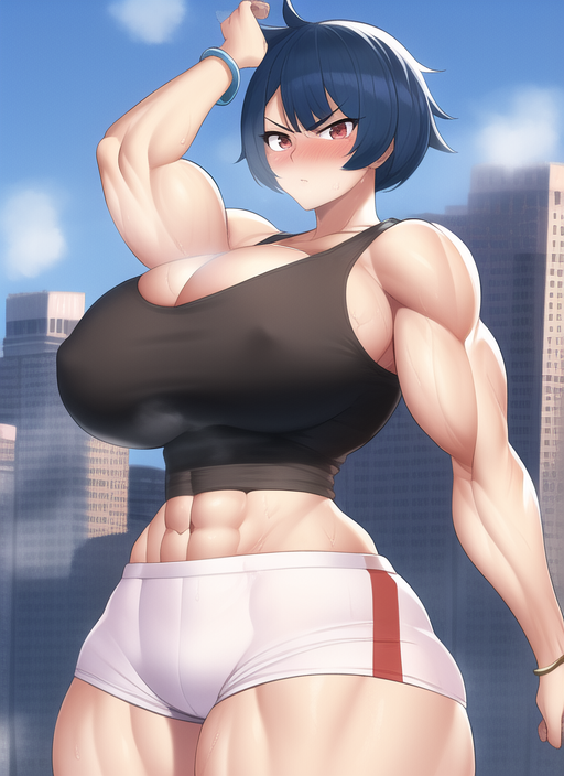 1girls abs ai_generated angry armpits arms_up bare_arms bare_legs bare_midriff bare_shoulders bare_thighs biceps blue_hair blush breast_expansion breasts building city city_background cityscape cleavage collarbone covered_nipples crop_top curvaceous curves curvy curvy_body curvy_female curvy_hips day deep_cleavage erect_nipples erect_nipples_under_clothes game_freak giant giantess gigantic_breasts gigantic_thighs hourglass_expansion hourglass_figure huge_breasts huge_thighs large_breasts large_thighs long_hair looking_at_viewer macro massive_breasts massive_thighs midriff midriff_baring_shirt muscle muscle_growth muscle_tone muscles muscular muscular_arms muscular_female muscular_legs muscular_thighs nai_diffusion nintendo pokemon pokemon_rgby red_eyes sabrina_(pokemon) short_shorts shorts sideboob size_difference spaghetti_strap stable_diffusion steam steaming_body sweat sweatdrop sweating sweaty sweaty_body sweaty_breasts tank_top thick_arms thick_thighs thighs tight_clothes tight_fit toned toned_body toned_female voluptuous voluptuous_female wide_hips