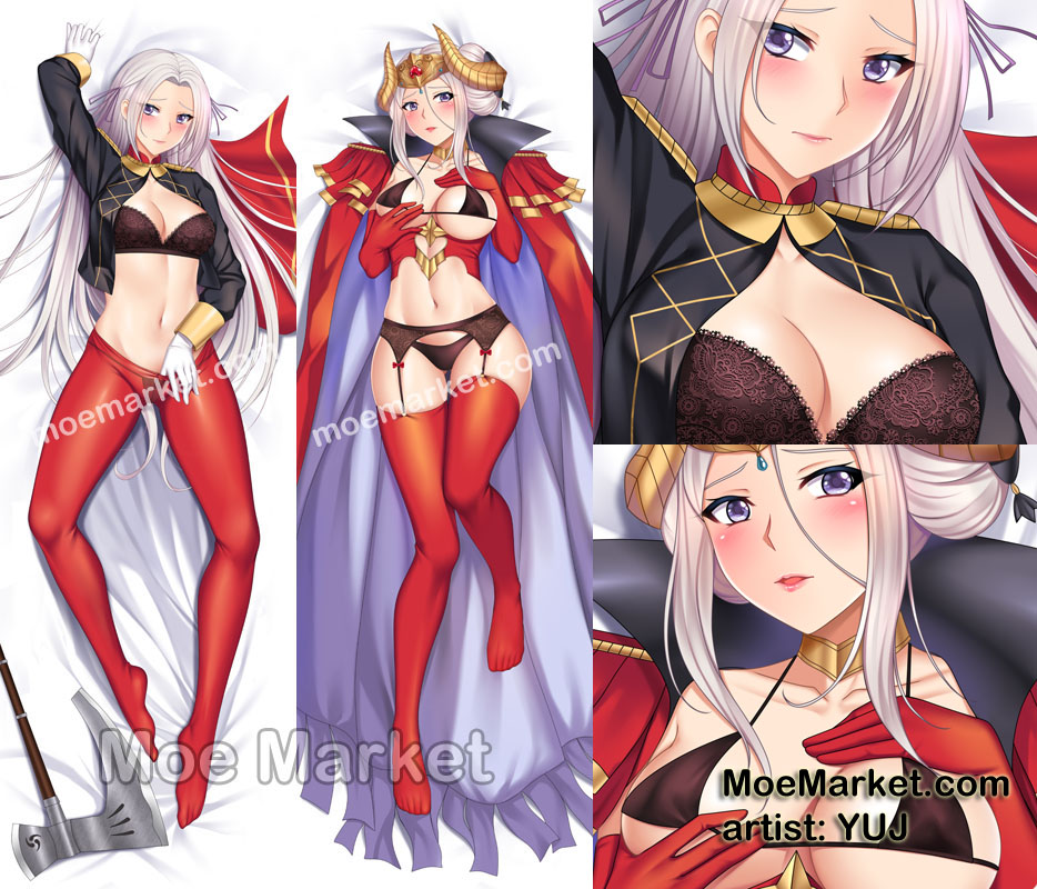 1girls arm_up axe bare_midriff bare_shoulders bare_thighs bed black_panties blush bra breasts cape capelet cleavage collarbone dakimakura dakimakura_design edelgard_von_hresvelg elbow_gloves female female_only fire_emblem fire_emblem:_three_houses g-string garreg_mach_monastery_uniform garter_belt gloves grey_hair horns large_breasts long_hair looking_at_viewer medium_breasts midriff moe_market nintendo on_back on_bed open_mouth panties pantyhose post-timeskip pre-timeskip purple_eyes see-through sheet_grab short_hair shoulders sideboob solo thighhighs thighs underboob underwear undressing weapon yuj