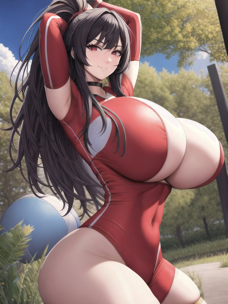 1girls, 2022, ai generated, alternate breast size, big breasts, black hair, breasts, choker, curvaceous, curvy body, curvy female, curvy figure, female, female focus, female only, long hair, original, stable diffusion, tagme, volleyball, volleyball uniform, voluptuous, voluptuous female