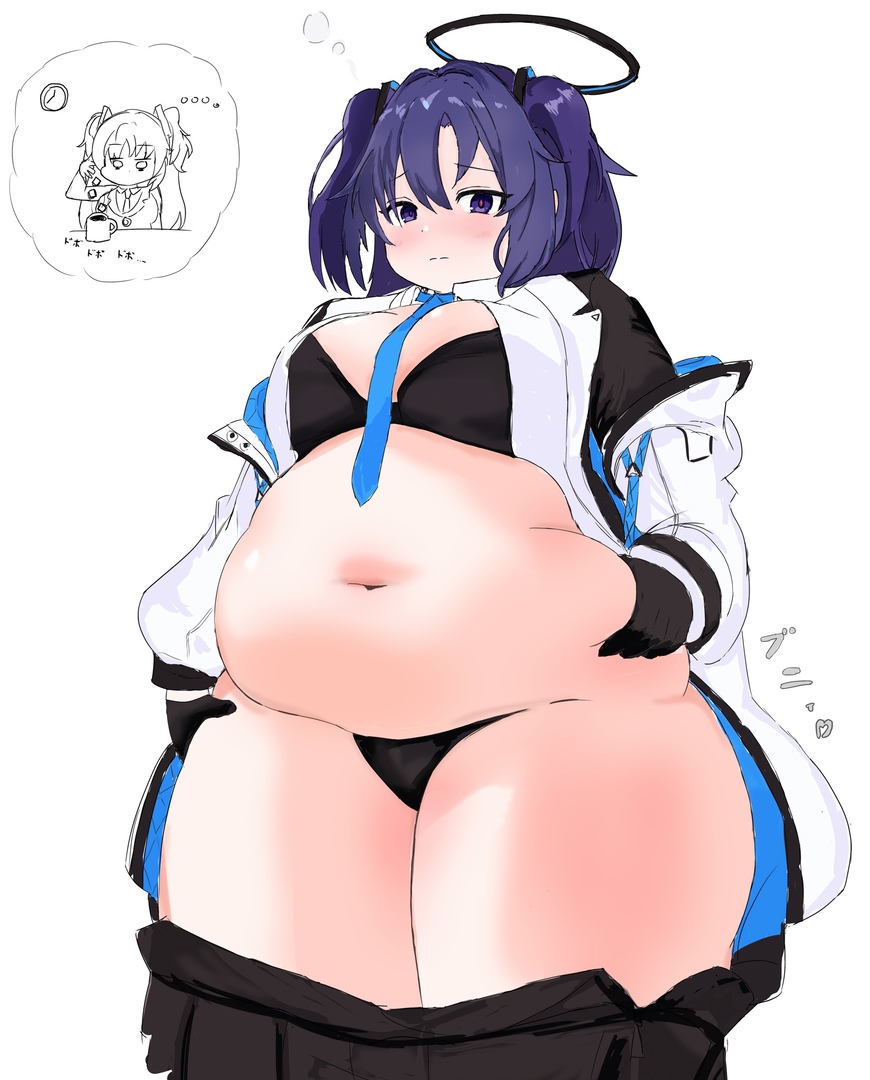 2022 bra chub chubby chubby_female fat fat_female fat_fetish fat_girl fatty female female_only human human_only panties pbnuqd solo tagme weight_gain