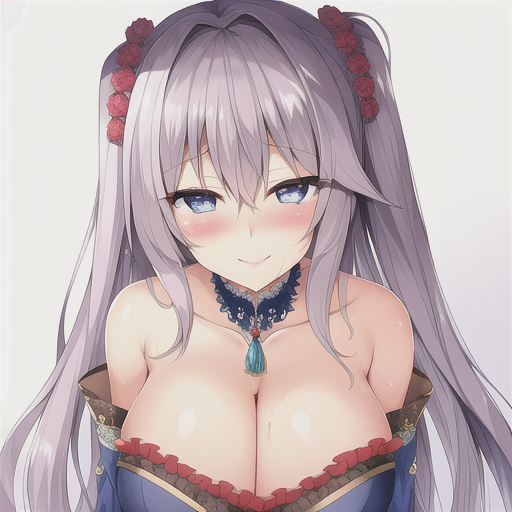 blue_eyes blush breasts lusty tagme white_background white_hair