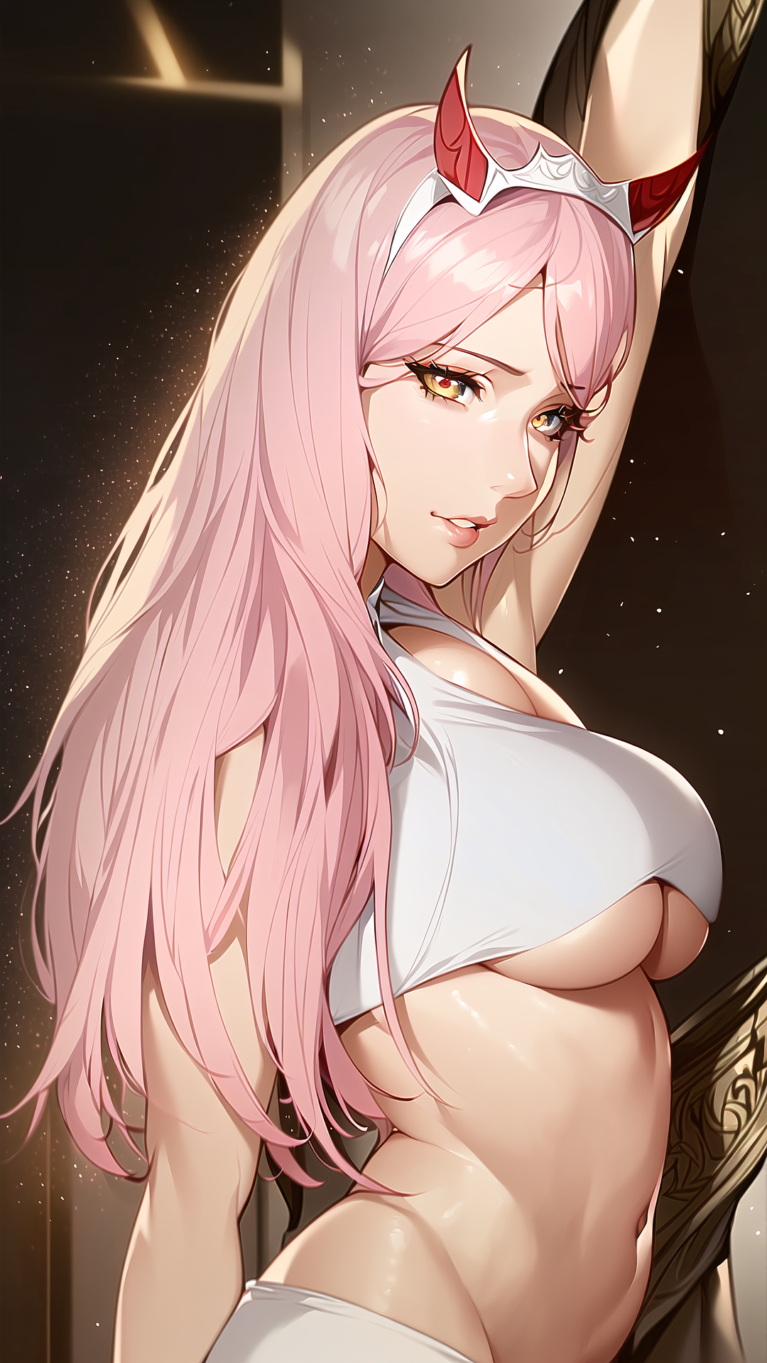 1girls, ai generated, armpits, breasts, curvaceous, curvy body, curvy female, curvy figure, darling in the franxx, female, female focus, female only, high resolution, highres, long hair, pink hair, stable diffusion, tagme, underboob, voluptuous female, zero two (darling in the franxx)