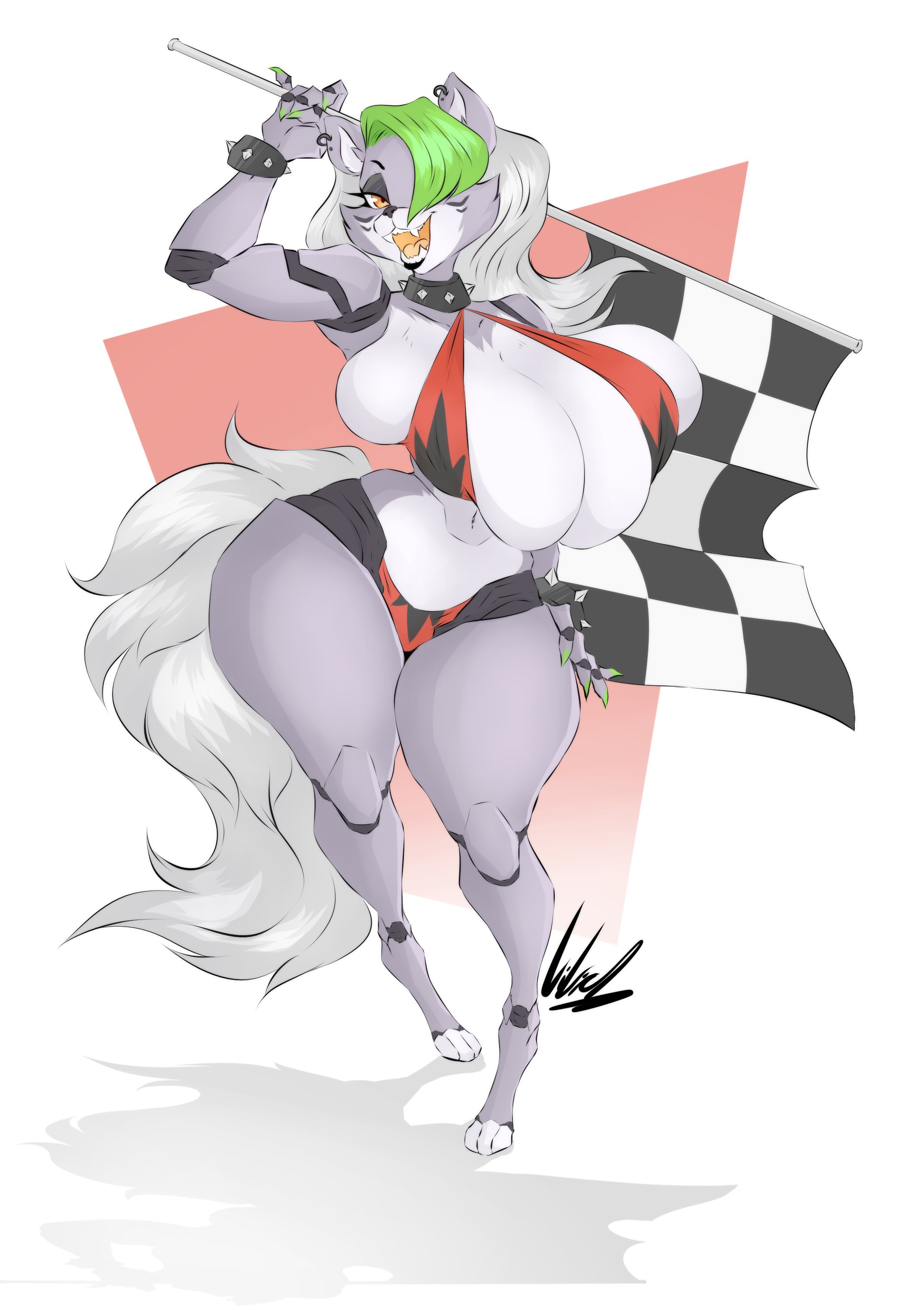 big breasts, breasts, dullvivid, female, five nights at freddy's, five nights at freddy's: security breach, furry, huge breasts, roxanne wolf (fnaf), solo