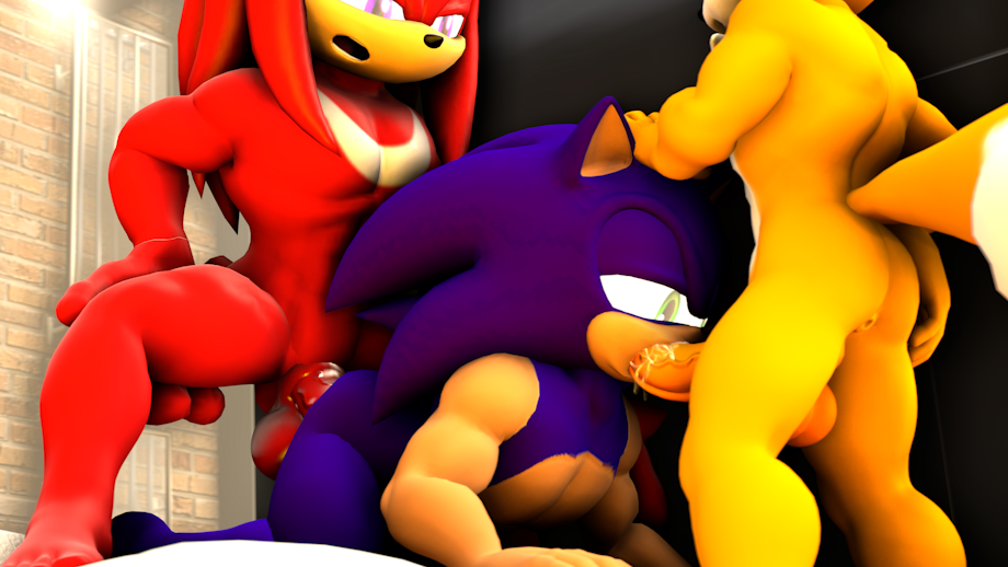 3d anal anal_sex anthro anthro_on_anthro balls big_balls blowjob cum cum_in_mouth cum_inside doggy_position echidna fox gay hedgehog knuckles_the_echidna male/male/male male_only male_penetrated male_penetrating_male mobian nude penis sega sex small_balls sonic_(series) sonic_the_hedgehog sonic_the_hedgehog_(series) source_filmmaker tails tails_the_fox team_sonic threesome trio vein veiny_penis wector yaoi