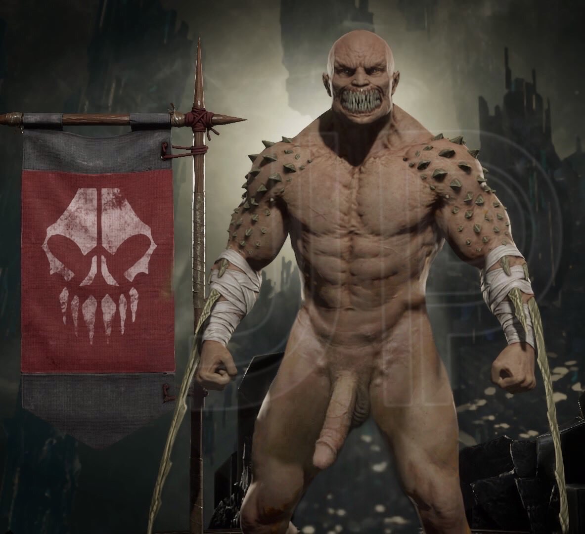 1boy 3d balls baraka in-game male male_only mortal_kombat muscles muscular muscular_male penis solo solo_male